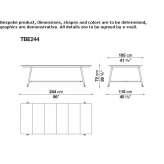 Rectangular garden table with lava stone Pucara