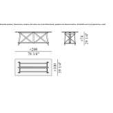 Rectangular outdoor table made of polycarbonate Sablet