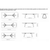 Rectangular garden table with a ceramic glass top Gieten