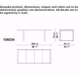 Rectangular garden table made of porcelain stoneware Terrace