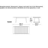 Rectangular teak garden table Achtrup