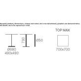 Square aluminum contract table Rockwall