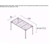 Rectangular garden table made of glass and stainless steel Candia