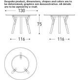 Round table made of HPL Tachov