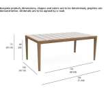 Rectangular garden table made of porcelain stoneware Jicolapa