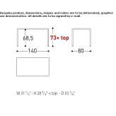 Rectangular garden table made of powder-coated aluminum Dziuche