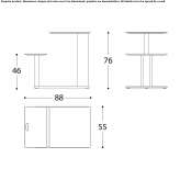 Garden table with integrated seat made of aluminum and HPL Turda