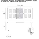 Extendable rectangular garden table Drap