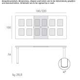 Rectangular extendable table with height adjustment Drap