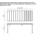 Extendable rectangular aluminum table Sigillo