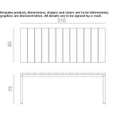 Garden table made of powder-coated aluminum Sigillo