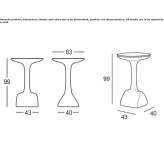 Round high table made of polyethylene Gerzat