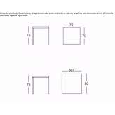 Square table made of powder-coated steel, stackable Paxtle