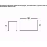 Rectangular table made of powder-coated steel Paxtle