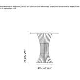 Round garden table made of galvanized steel Serboeni