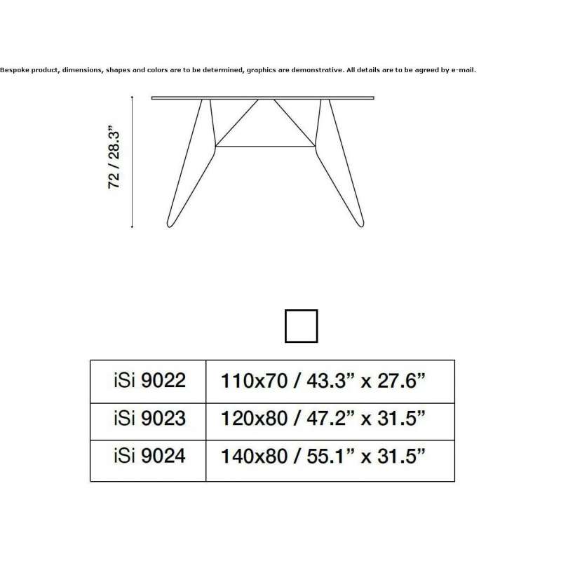 Rectangular steel garden table Ginestra Rectangular steel garden table Ginestra
