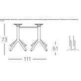 Rectangular, reusable aluminum table Horsham