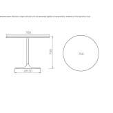 Round table made of melamine-coated chipboard Prosyana