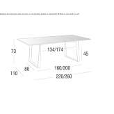 Rectangular garden table made of HPL Palomas