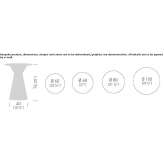 Round technopolymer table Dolice