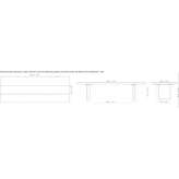 Rectangular garden table made of aluminum and wood Sebyne