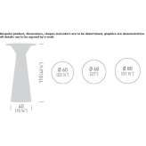 Round high table in technopolymer Dolice