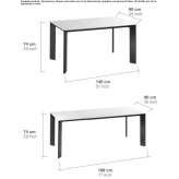 Extendable garden table made of aluminum and HPL Albatana