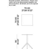 Square high table with a drop-top Scotby