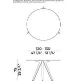 Round garden table Pinas