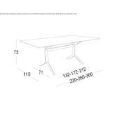 Rectangular steel garden table Haanrade