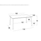 Rectangular garden table Warmsen