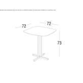 Square aluminum garden table Haanrade