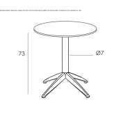 Polypropylene garden table with 4-star base Boituva