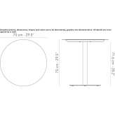 Powder-coated round aluminum table Gavojdia