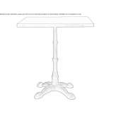 Cast iron table/table base Uhyst