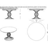 Round iron garden table Danki