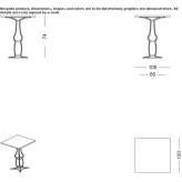 Square iron garden table Danki