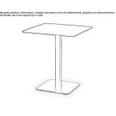 Square outdoor table made of HPL or aluminum Zlynka