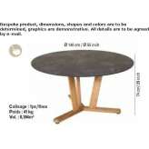 Round garden table made of HPL Varenna