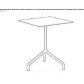 Metal contract table with foldable card Foissiat