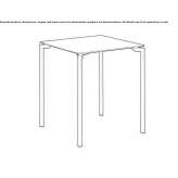 Stackable metal contract table Sillery