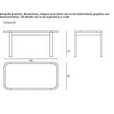 Rectangular garden table made of wood and glass Vimmerby