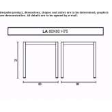 Square garden table made of HPL Parigne