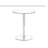 Round outdoor table made of HPL or aluminum Zlynka