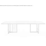 Rectangular aluminum garden table Stoumont