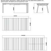 Extendable rectangular teak table Sieradza