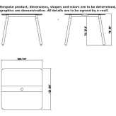 Square garden table made of HPL Bisbee