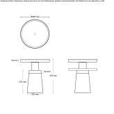 Round concrete coffee table Lida