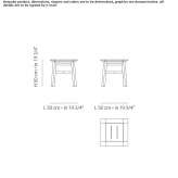 Square wooden garden table Kumari