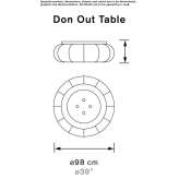 Low round garden table Katouna